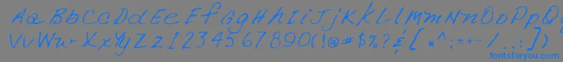 Lehn266 Font – Blue Fonts on Gray Background