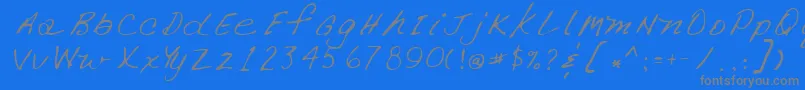 Lehn266-Schriftart – Graue Schriften auf blauem Hintergrund