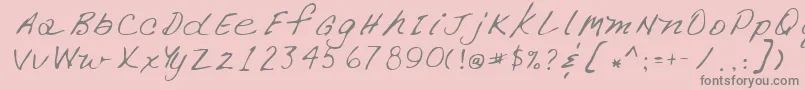 Lehn266 Font – Gray Fonts on Pink Background