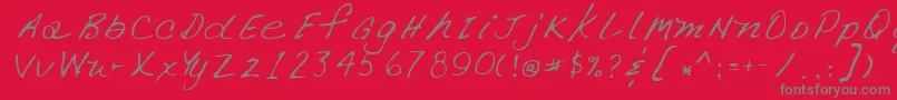 Lehn266 Font – Gray Fonts on Red Background