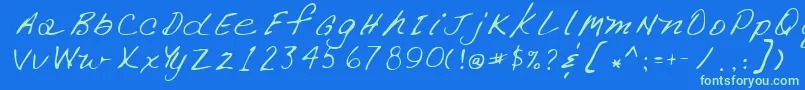 Weitere Informationen zur Lehn266-Schriftart Lehn266-Schriftart – Grüne Schriften auf blauem Hintergrund