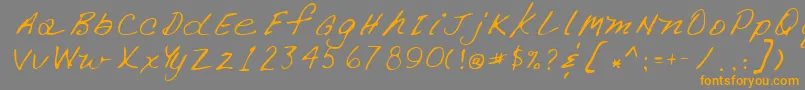 Lehn266 Font – Orange Fonts on Gray Background