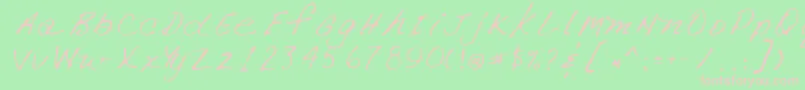 Lehn266 Font – Pink Fonts on Green Background