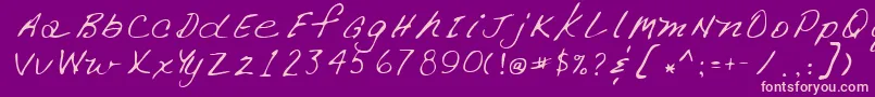 Lehn266 Font – Pink Fonts on Purple Background