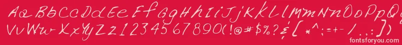 Lehn266 Font – Pink Fonts on Red Background