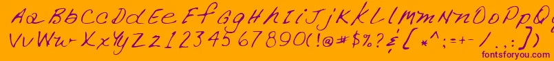 Lehn266 Font – Purple Fonts on Orange Background