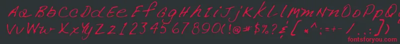 Lehn266 Font – Red Fonts on Black Background