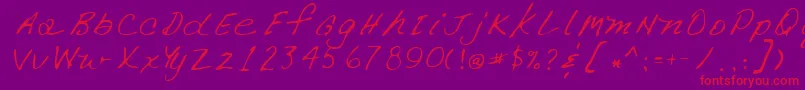Czcionka Lehn266 – czerwone czcionki na fioletowym tle