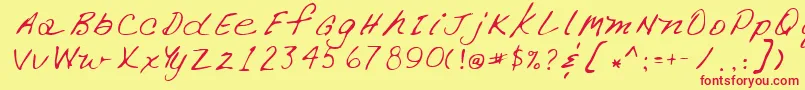 Lehn266 Font – Red Fonts on Yellow Background