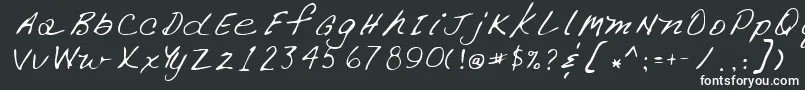 フォントLehn266 – 黒い背景に白い文字