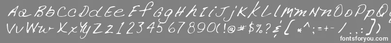 Lehn266-Schriftart – Weiße Schriften auf grauem Hintergrund