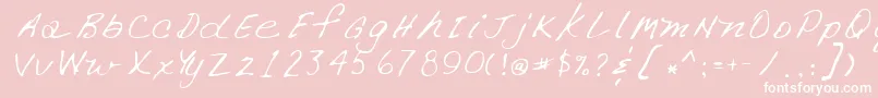 Lehn266 Font – White Fonts on Pink Background