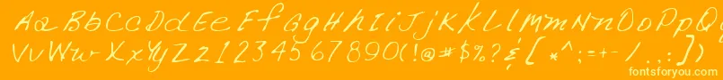 フォントLehn266 – オレンジの背景に黄色の文字