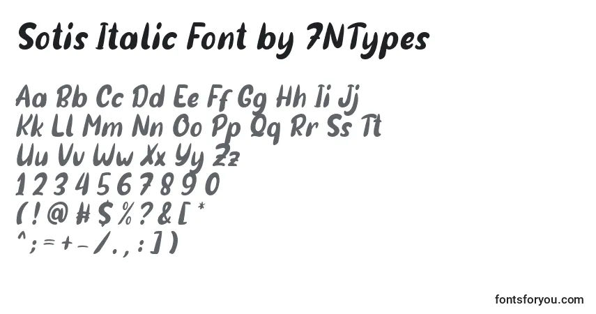 Шрифт Sotis Italic Font by 7NTypes – алфавит, цифры, специальные символы