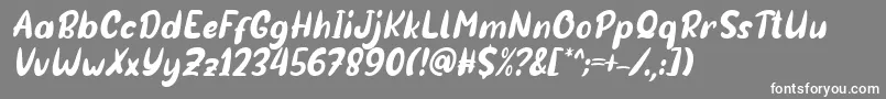 フォントSotis Italic Font by 7NTypes – 灰色の背景に白い文字