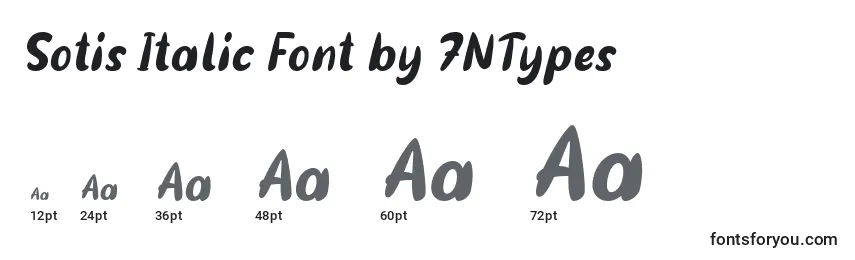 Размеры шрифта Sotis Italic Font by 7NTypes