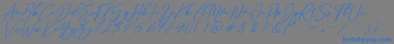 Sottalica-Schriftart – Blaue Schriften auf grauem Hintergrund