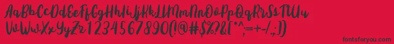 Sottee Font by Rifky 7NTypes-Schriftart – Schwarze Schriften auf rotem Hintergrund
