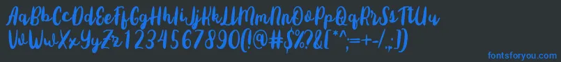 Police Sottee Font by Rifky 7NTypes – polices bleues sur fond noir