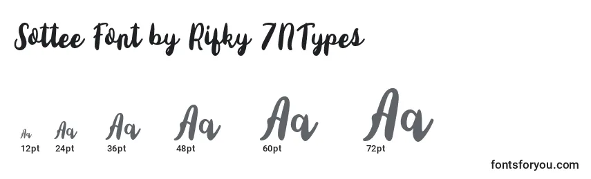 Размеры шрифта Sottee Font by Rifky 7NTypes