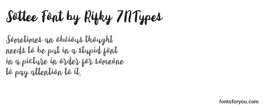 Przegląd czcionki Sottee Font by Rifky 7NTypes