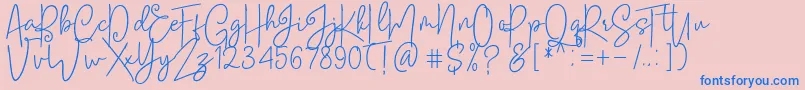Police Soul Amsterdams Reguler – polices bleues sur fond rose