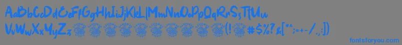 Soul Paint Font – Blue Fonts on Gray Background