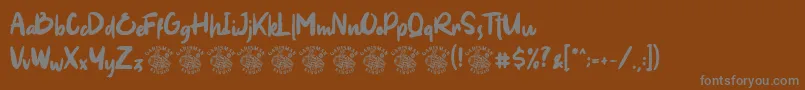 Soul Paint-Schriftart – Graue Schriften auf braunem Hintergrund