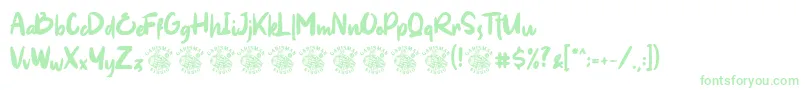 Soul Paint Font – Green Fonts on White Background