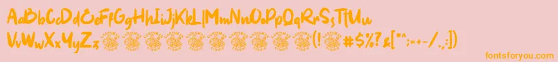 Soul Paint Font – Orange Fonts on Pink Background