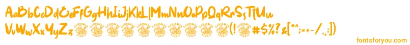 Soul Paint Font – Orange Fonts on White Background