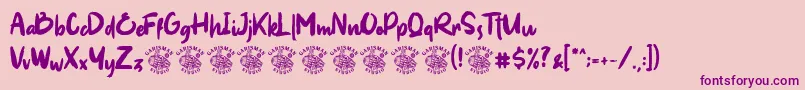 Soul Paint Font – Purple Fonts on Pink Background
