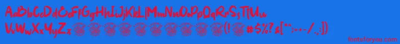 Soul Paint Font – Red Fonts on Blue Background