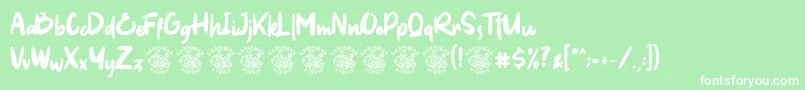 Soul Paint Font – White Fonts on Green Background