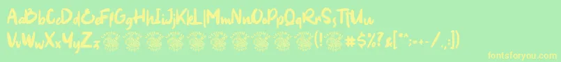 Soul Paint Font – Yellow Fonts on Green Background
