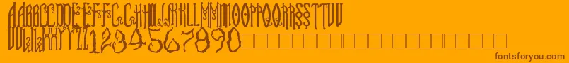 soul reaver Font – Brown Fonts on Orange Background