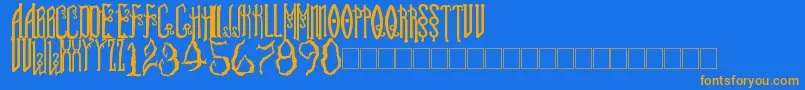 soul reaver Font – Orange Fonts on Blue Background