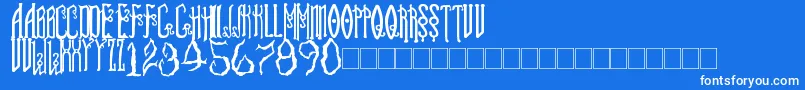 soul reaver Font – White Fonts on Blue Background