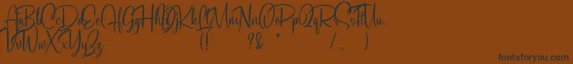 Soulgates Demo Font – Black Fonts on Brown Background