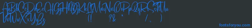 Soulgates Demo Font – Blue Fonts on Black Background