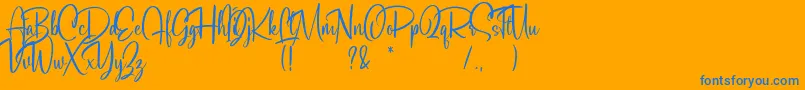 Soulgates Demo Font – Blue Fonts on Orange Background
