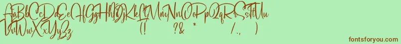 Soulgates Demo Font – Brown Fonts on Green Background