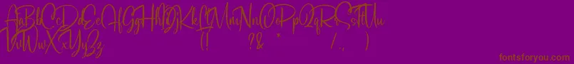 Soulgates Demo Font – Brown Fonts on Purple Background