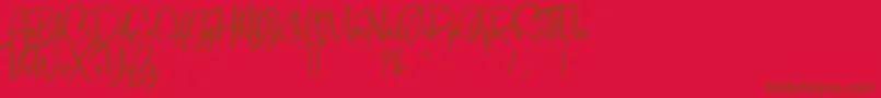 Soulgates Demo Font – Brown Fonts on Red Background