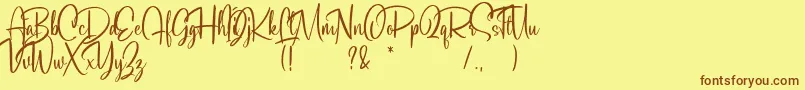 Soulgates Demo Font – Brown Fonts on Yellow Background
