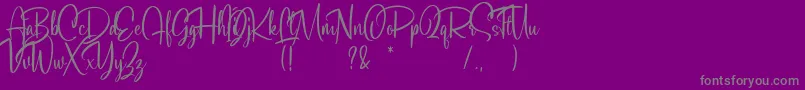 Soulgates Demo-Schriftart – Graue Schriften auf violettem Hintergrund