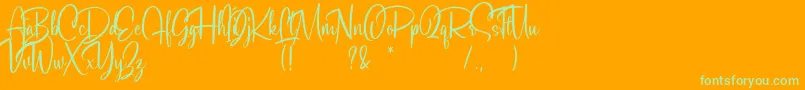 Soulgates Demo Font – Green Fonts on Orange Background