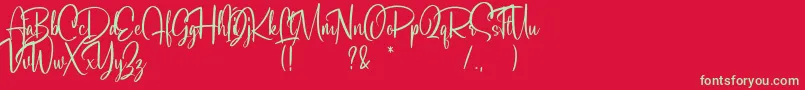 Soulgates Demo Font – Green Fonts on Red Background