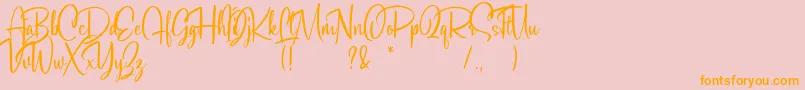 Soulgates Demo Font – Orange Fonts on Pink Background