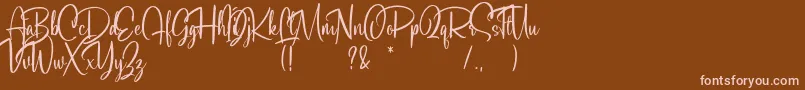 Soulgates Demo Font – Pink Fonts on Brown Background